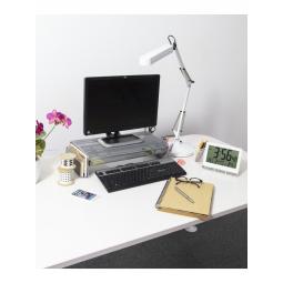 Alba Fluorescent Desk Lamp with Double Arm White