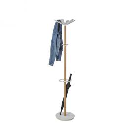 Alba Coat Stand Nahow 6 Pegs Light Wood and White