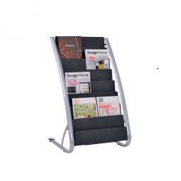Alba Fixed Literature Display Stand 8 Compartment (16 View) Black