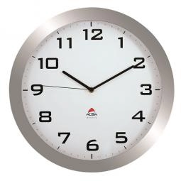 Alba Horissimo Silent Quartz Wall Clock 38cm Silver Grey