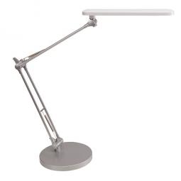 Alba Led Trek LED Desk Lamp White and Silver Grey UK Plug
