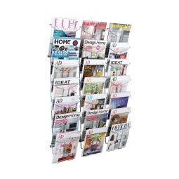 Alba Wall Literature Display 21 Compartments A4 Silver Grey