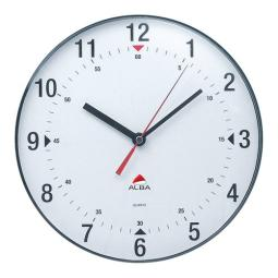 Alba Wall Clock 250mm Diameter Black - HORCLAS