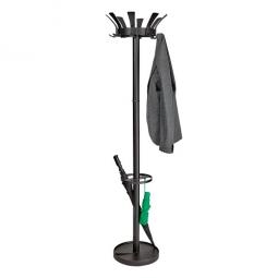 Alba Coat Stand Krony 16 Pegs Black