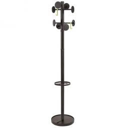 Alba Coat Stand Stan3 8 Pegs Black