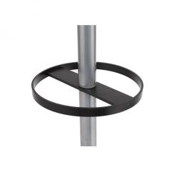 Alba Coat Stand Wavy Plus 6 Hangers Black and Silver Grey