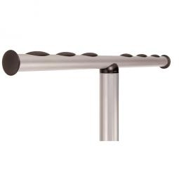 Alba Coat Stand Wavy Plus 6 Hangers Black and Silver Grey