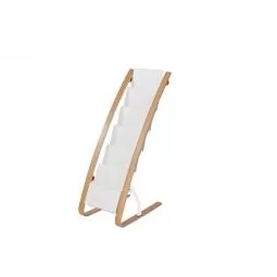 Alba Floor Literature Display 6 Compartments A4 White and Wood