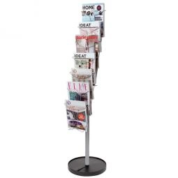 Alba Floor Display 7 Compartments A4 Silver Grey