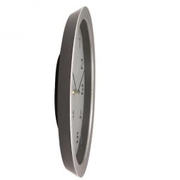 Alba Horissimo Silent Quartz Wall Clock 38cm Silver Grey