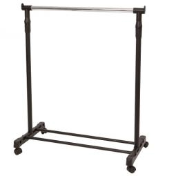 Alba Jack Telescopic Mobile Garment Rack Chrome and Black