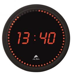 Alba LED Wall Clock HROLED Black 30cm