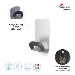 Alba Magnetic Clothes Peg Silver Black Single