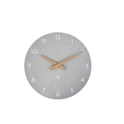 Alba Wall Clock HORMILENA Soft Grey and Wood 30cm